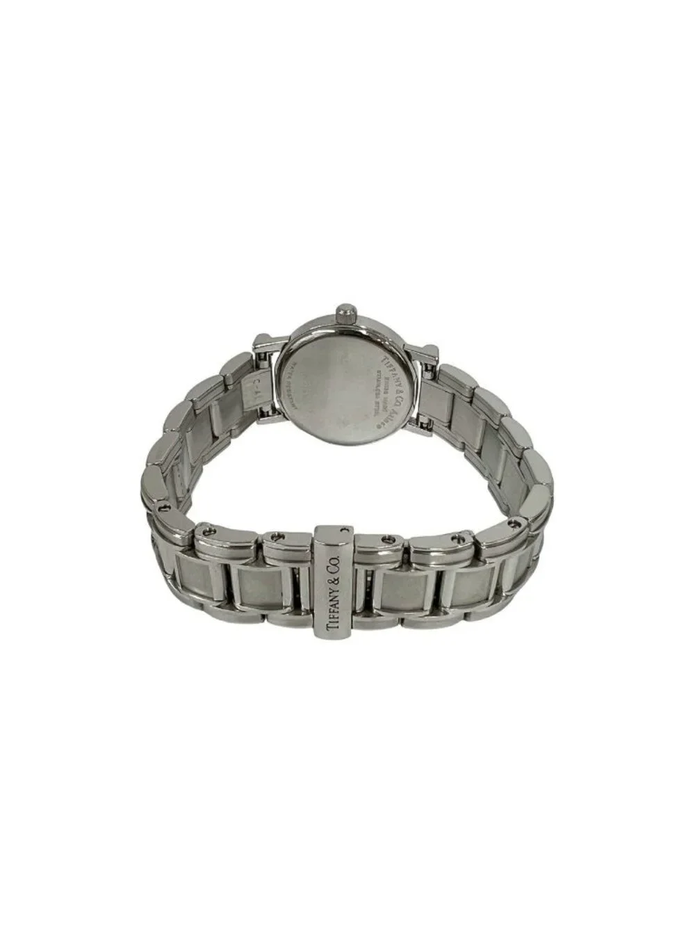 Tiffany & Co with Case Atlas Stainless Steel Wrist Watch Silver